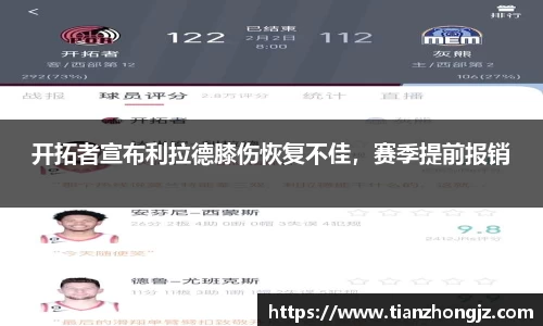 开拓者宣布利拉德膝伤恢复不佳，赛季提前报销